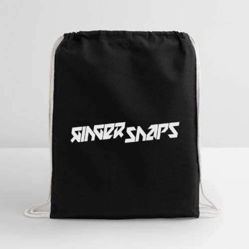 Ginger Snap5 logo (one line white) - Cotton Drawstring Bag