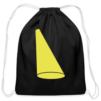 design spotlight light cone - Cotton Drawstring Bag - black - Front