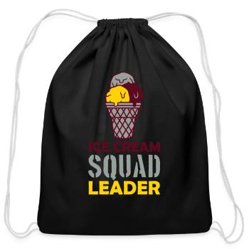 Leader Ice Cream Squad - Cotton Drawstring Bag - black - Front