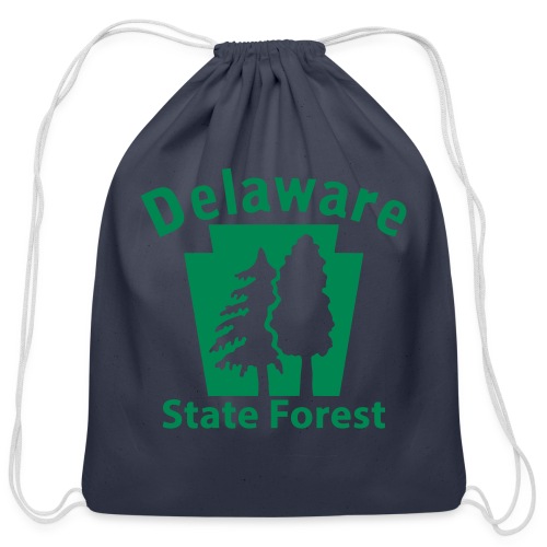 Delaware State Forest Keystone (w/trees) - Cotton Drawstring Bag