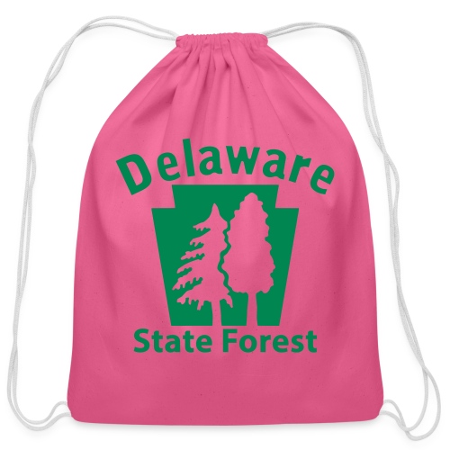 Delaware State Forest Keystone (w/trees) - Cotton Drawstring Bag