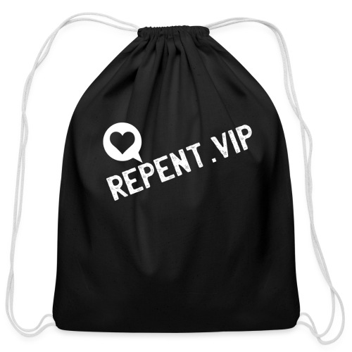 White Repent VIP - Cotton Drawstring Bag