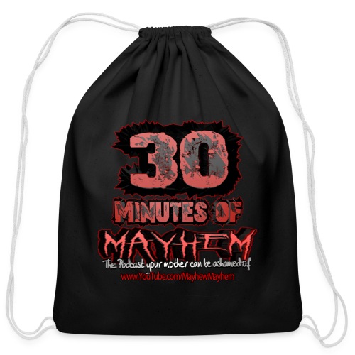 30 Minutes of Mayhem logo - Cotton Drawstring Bag