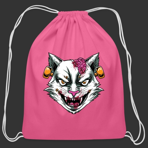 Horror Mashups: Zombie Stein Cat T-Shirt - Cotton Drawstring Bag