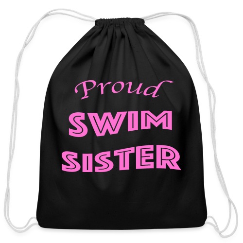 swim sister - Cotton Drawstring Bag