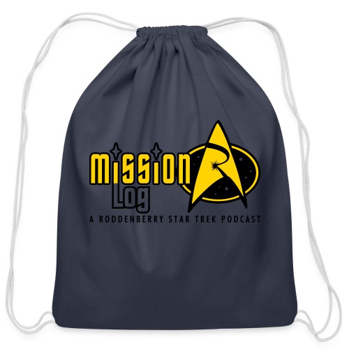Logo Wide 2 Color Black Text - Cotton Drawstring Bag