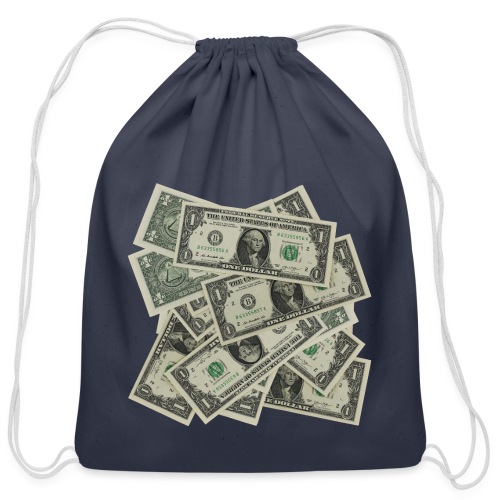 Pile Of Money - Cotton Drawstring Bag