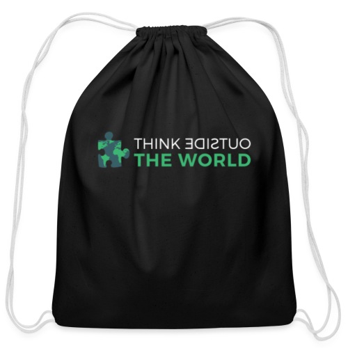 Think Outside The World - Cotton Drawstring Bag