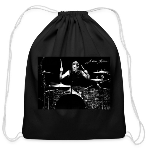 Landon Hall On Drums - Cotton Drawstring Bag