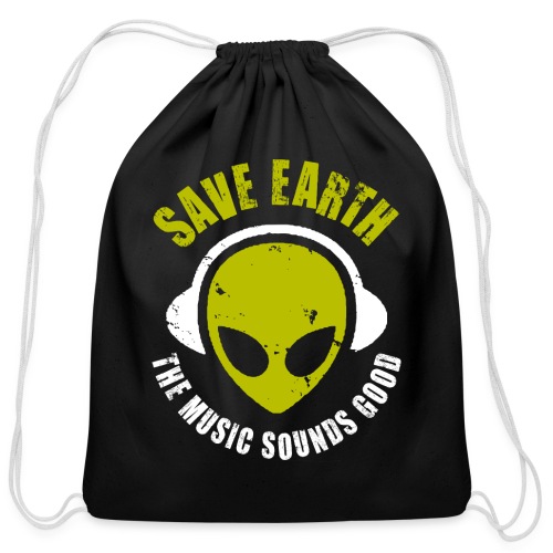 alien music save earth - Cotton Drawstring Bag
