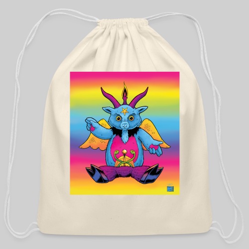 Rainbow Baphomet - Cotton Drawstring Bag