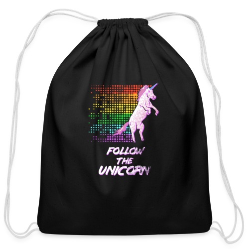 Follow The Unicorn - Cotton Drawstring Bag