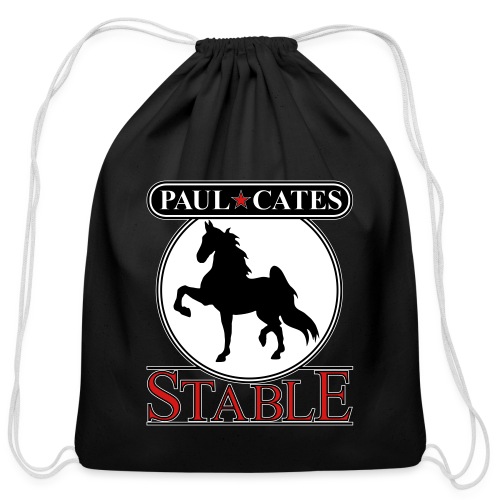 Paul Cates Stable logo dark - Cotton Drawstring Bag