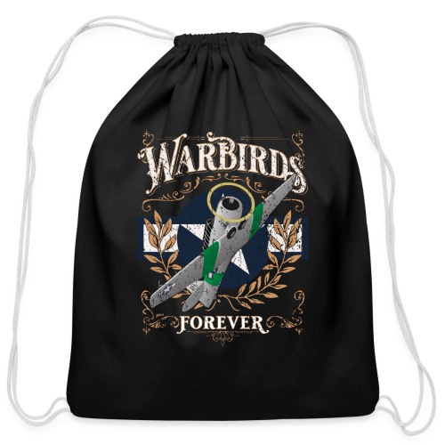 Vintage Warbirds Forever Classic WWII Aircraft - Cotton Drawstring Bag