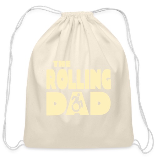 Rolling dad in a wheelchair - Cotton Drawstring Bag
