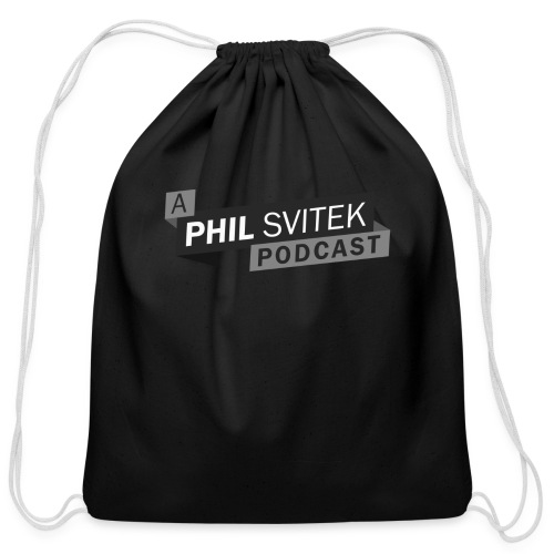 A Phil Svitek Podcast Logo ONLY Design - Cotton Drawstring Bag