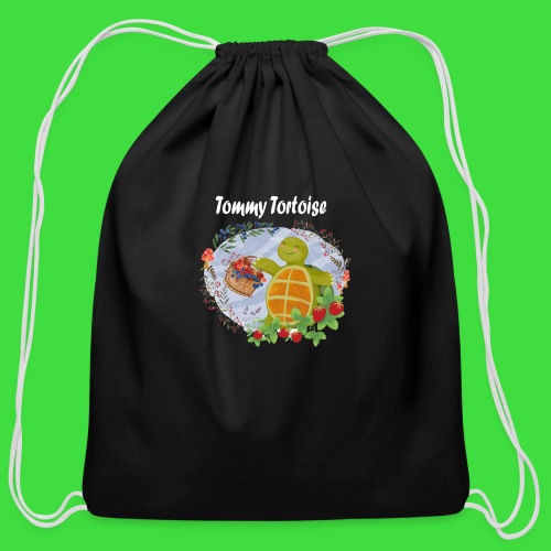 Tommy Tortoise black - Cotton Drawstring Bag