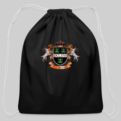 Satanic Heraldry - Coat of Arms - Cotton Drawstring Bag