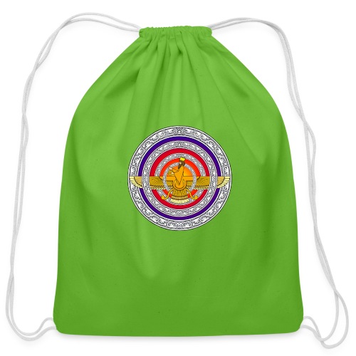 Faravahar Cir - Cotton Drawstring Bag