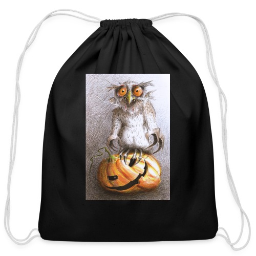 Vampire Owl - Cotton Drawstring Bag