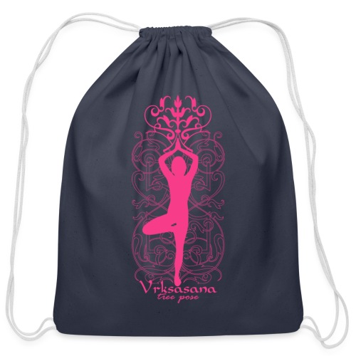 Tree Pose - Cotton Drawstring Bag