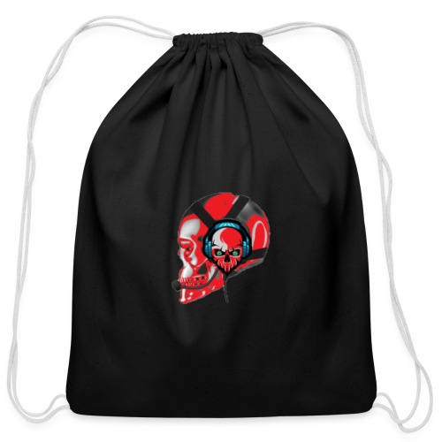 red head gaming logo no background transparent - Cotton Drawstring Bag