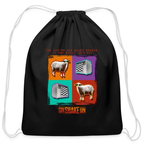 Sheep TV (The System Was Never Broken) - Cotton Drawstring Bag
