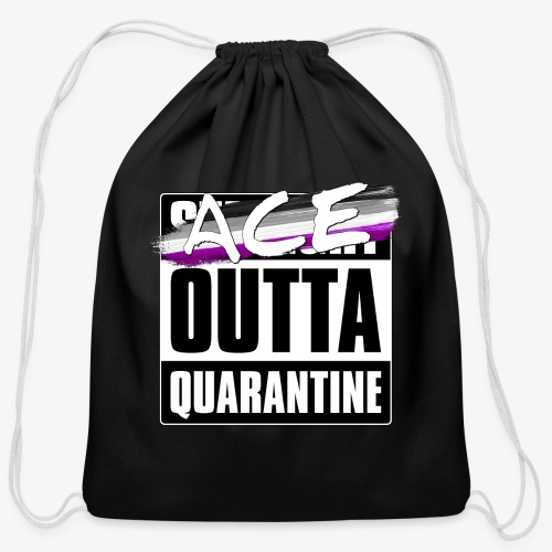 Ace Outta Quarantine - Asexual Pride - Cotton Drawstring Bag