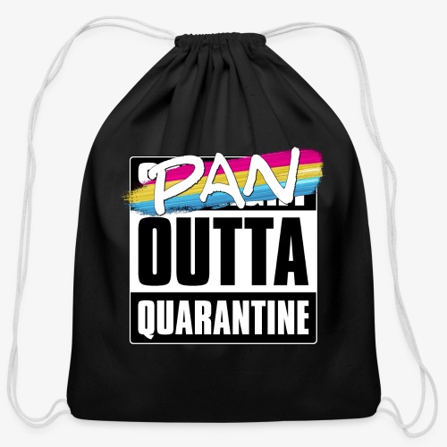 Pan Outta Quarantine - Pansexual Pride - Cotton Drawstring Bag