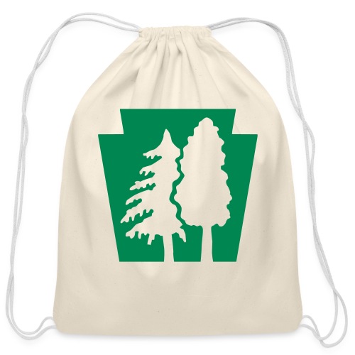 PA Keystone w/trees - Cotton Drawstring Bag