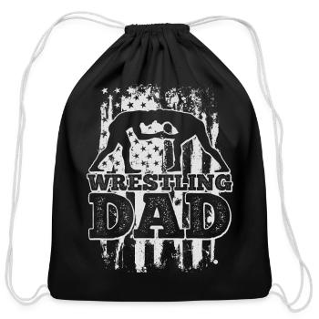 Wrestling - Cotton Drawstring Bag - black - Front