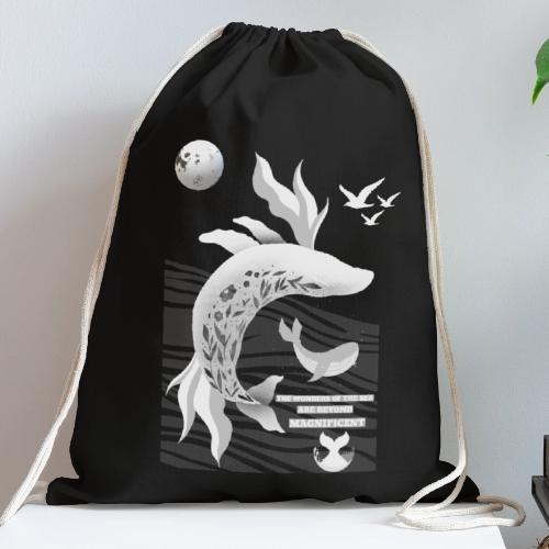 The Wonders Of The Sea - Cotton Drawstring Bag