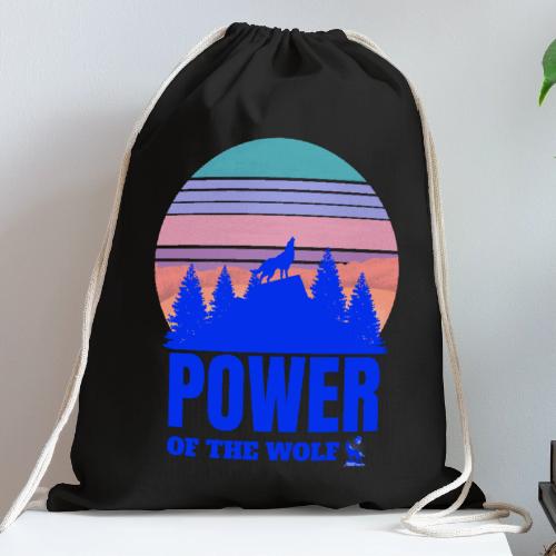 Power Of The Wolf - Cotton Drawstring Bag