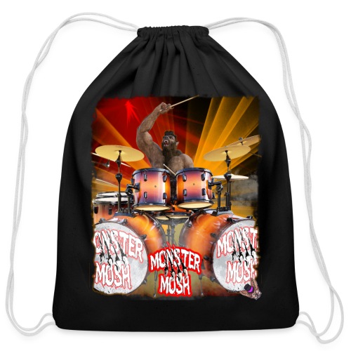 Monster Mosh Wolfman Drummer - Cotton Drawstring Bag