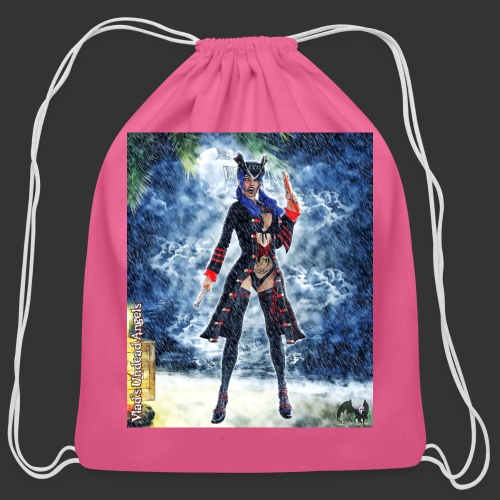 Undead Angel Vampire Pirate Marina F001 - Cotton Drawstring Bag