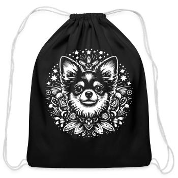 Chihuahua Core - Cotton Drawstring Bag - black - Front