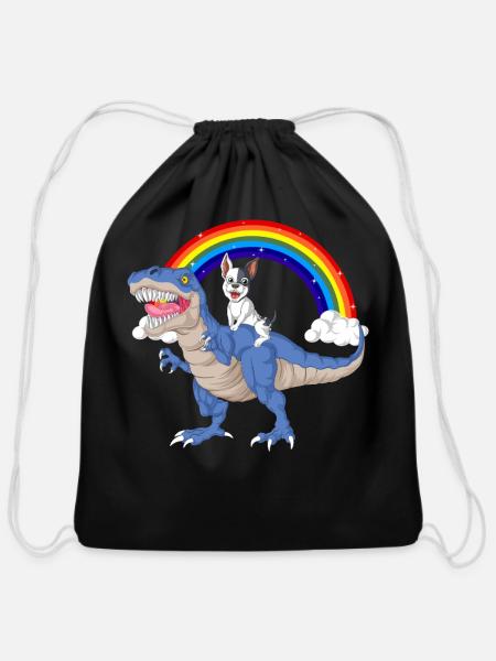 French Bulldog - Cotton Drawstring Bag - black