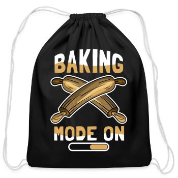 Baking Mode Bake Bakers - Cotton Drawstring Bag - black - Front