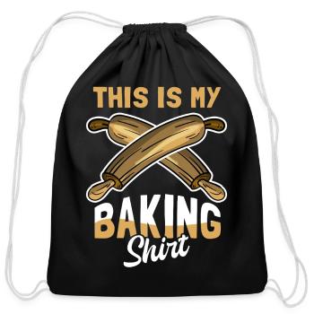 Baking Shirt Bake Bakers - Cotton Drawstring Bag - black - Front