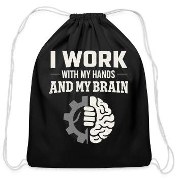 Blue Collar Welder Skilled Trades Pride Working - Cotton Drawstring Bag - black - Front
