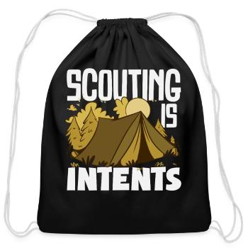 Scouting Is Itents Funny Scout - Cotton Drawstring Bag - black - Front