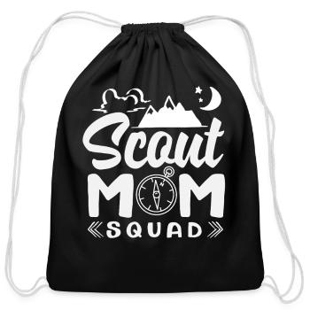 Proud Mother Scout Scouting Mom Squad - Cotton Drawstring Bag - black - Front