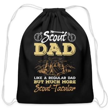 Scout Dad Scouting Camp Leader Father - Cotton Drawstring Bag - black - Front