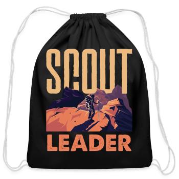 Scout Leader Scouting Troop Leader Hobby Forest - Cotton Drawstring Bag - black - Front