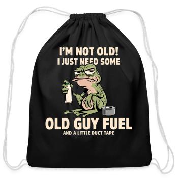 Old Guy Fuel Frog Tee - Cotton Drawstring Bag - black - Front