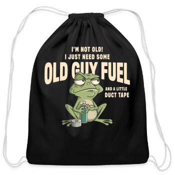 Old Frog Fuel and Duct Tape - Cotton Drawstring Bag - black - Front