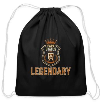 Legendary Papa Grandpa Grandfather - Cotton Drawstring Bag - black - Front