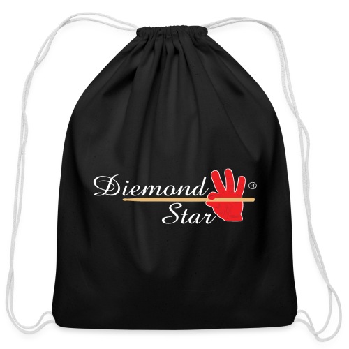 Diemond Star Logo White Font - Cotton Drawstring Bag