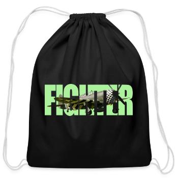 Fighter P-47 Thunderbolt - Cotton Drawstring Bag - black - Front