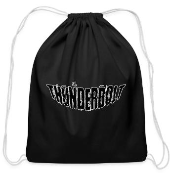 Thunderbolt - Cotton Drawstring Bag - black - Front